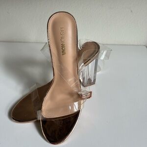 Clear heels